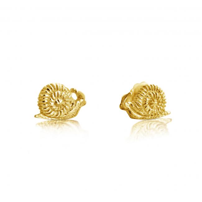 Gold plated earrings Snails