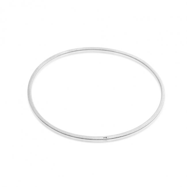 925 sterling silver bracelet Thin Oval Bangles 1.8mm Set of 3 - Small