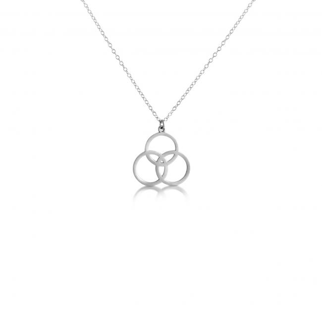925 sterling silver necklace Borromean Rings