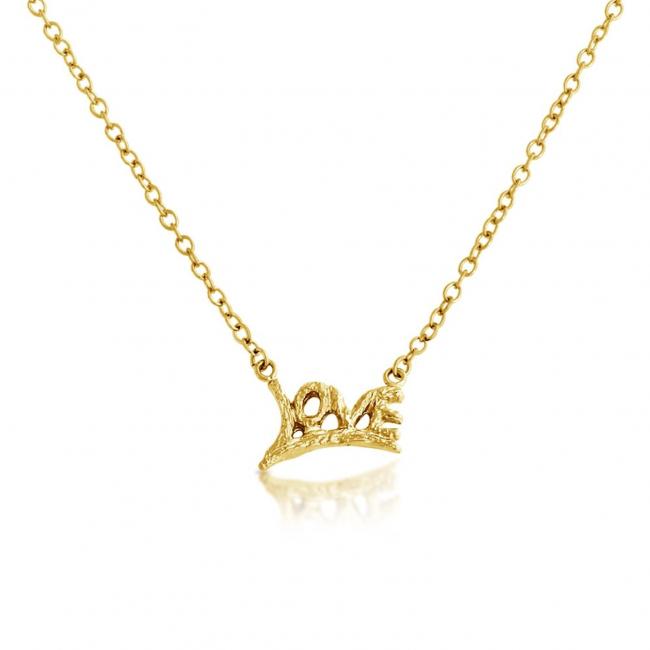 Gold plated necklace LOVE