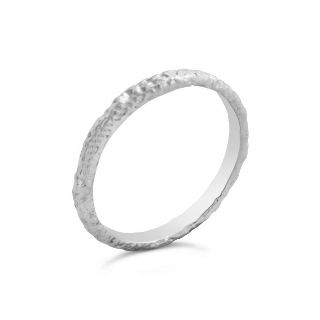925 sterling silver ring Hammered White Ring