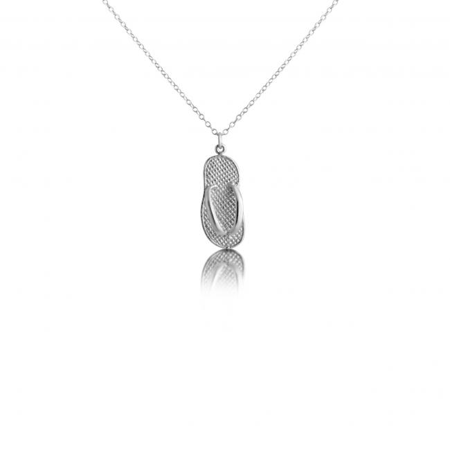 925 sterling silver necklace Large Flip Flop