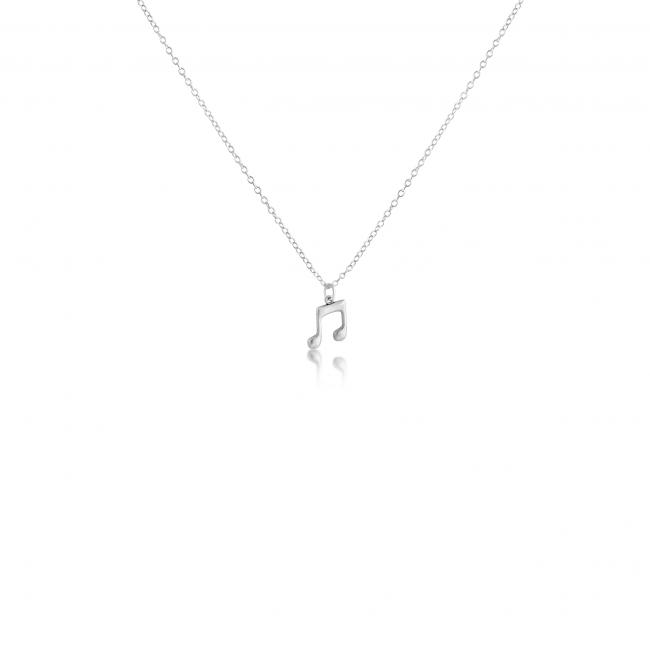 925 sterling silver necklace Musical Note