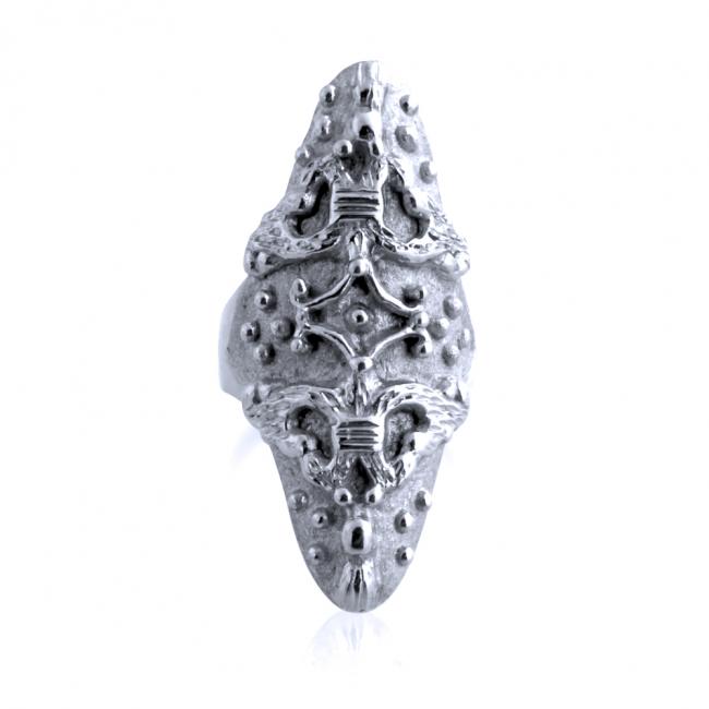 925 sterling silver ring Large Textured Ring