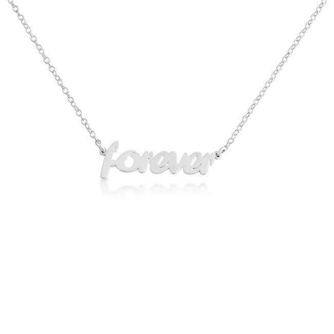 925 sterling silver necklace FOREVER (Script Word)