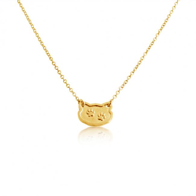 Gold plated necklace Dog/ Cat Paw Prints