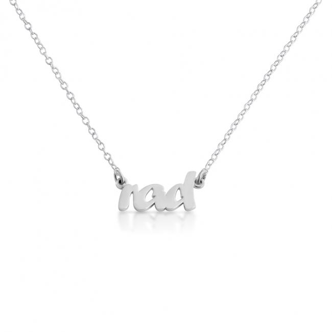 925 sterling silver necklace RAD (Script Word)