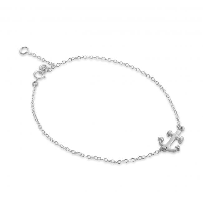 925 sterling silver bracelet Sideways Anchor