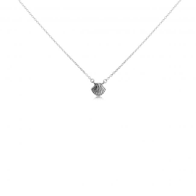 925 sterling silver necklace Seashell Jump Ring Necklace