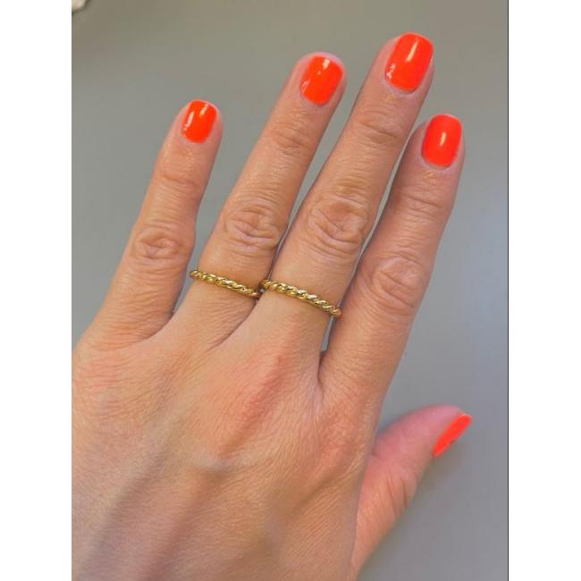 Gold plated ring Braided Ring