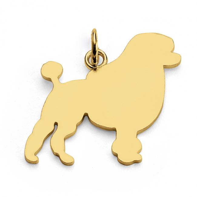 Gold plated necklace Poodle (Silhouette)