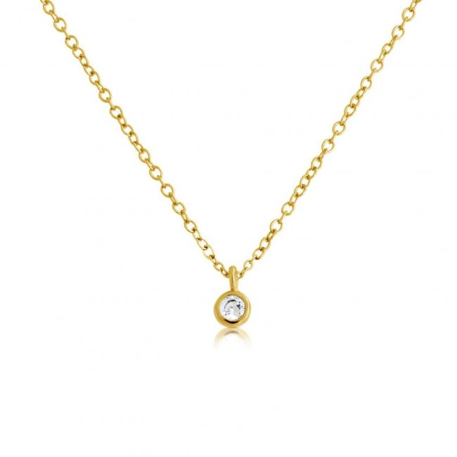 Gold plated necklace Cubic Zirconia