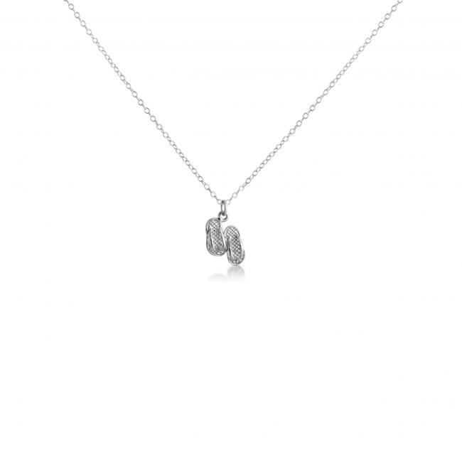 925 sterling silver necklace Tiny Slippers