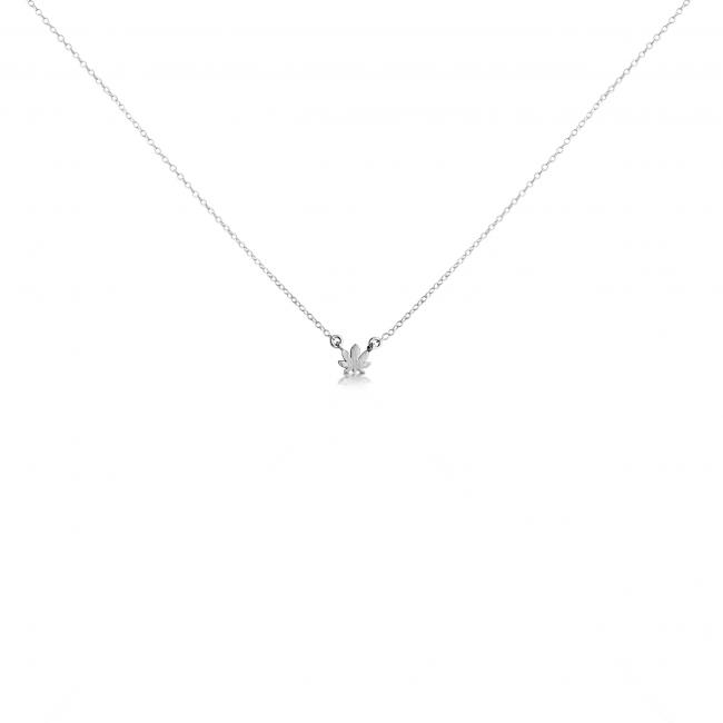 925 sterling silver necklace Cannabis Jump Ring Necklace