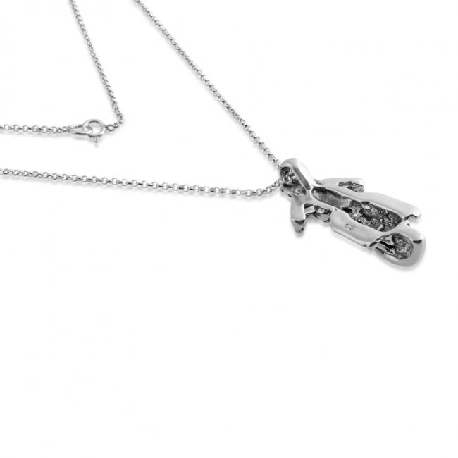 925 sterling silver necklace Motorcycle Cruiser Ride Bike Harley Chopper Pendant