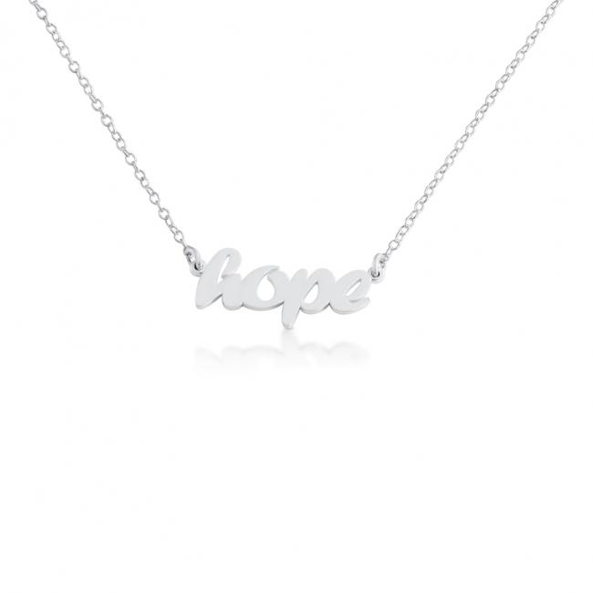 925 sterling silver necklace HOPE (Script Word)