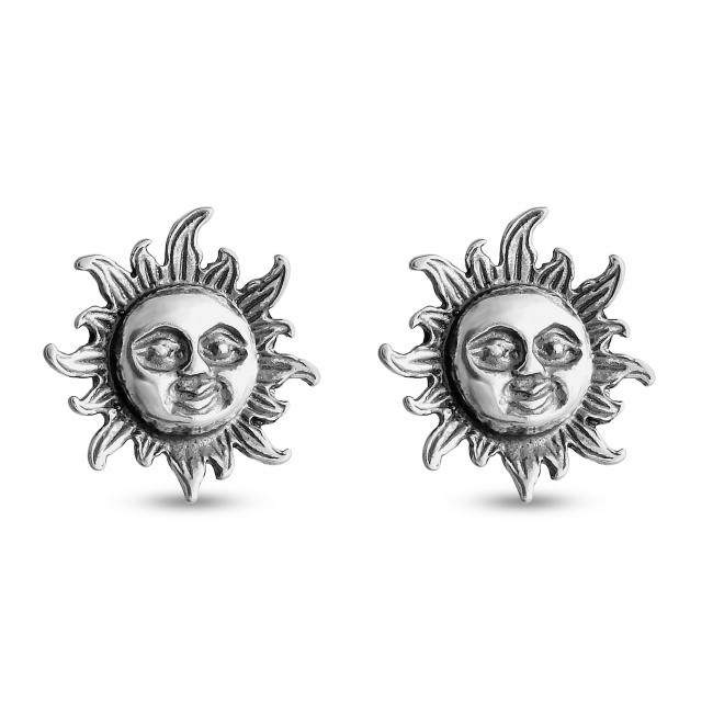 925 sterling silver earrings Smiling Sun Flare