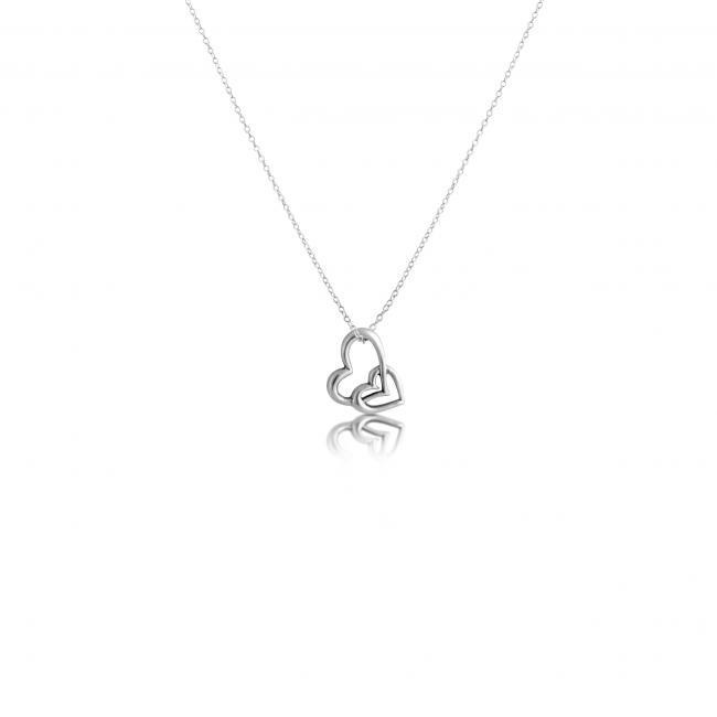 925 sterling silver necklace Heart in Heart