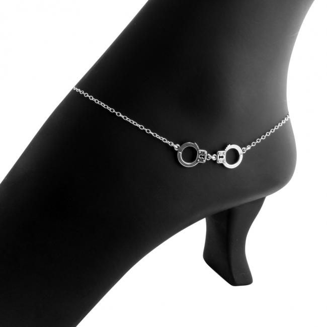 925 sterling silver anklet Handcuffs