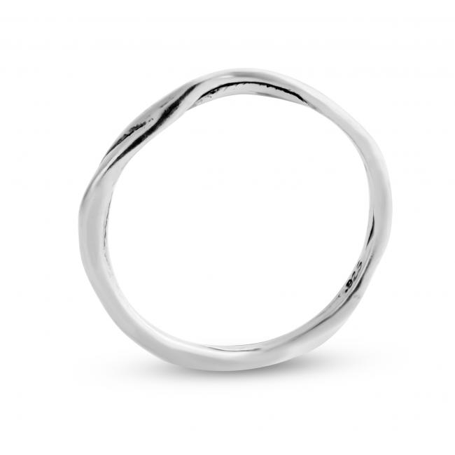 925 sterling silver ring Thinner Textured Ring