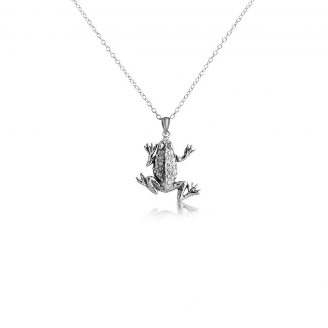 925 sterling silver necklace Frog