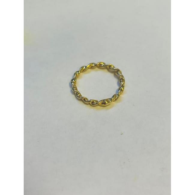 Gold plated ring Twisted Ring