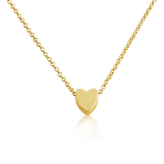 Gold plated necklace Initial Letter Heart Personalized Symbols & Letters Serif Font