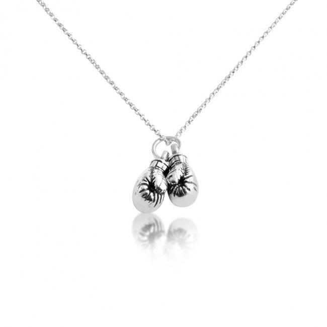 925 sterling silver necklace Boxing Gloves