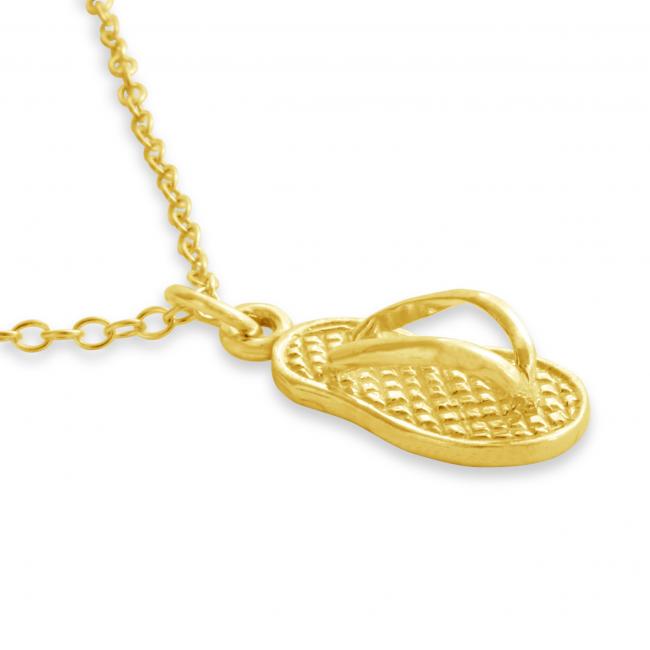 Gold plated necklace Tiny Flip Flop