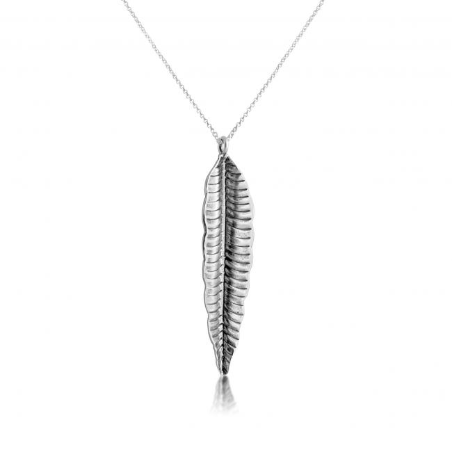 925 sterling silver necklace Feather