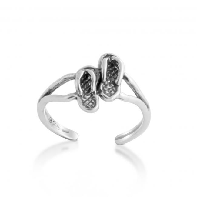 925 sterling silver ring Slippers Pair Adjustable Toe Ring