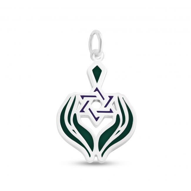 925 sterling silver necklace Hands Holding Star of David