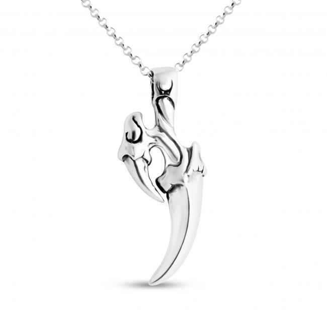 925 sterling silver necklace Predator Tiger Claw