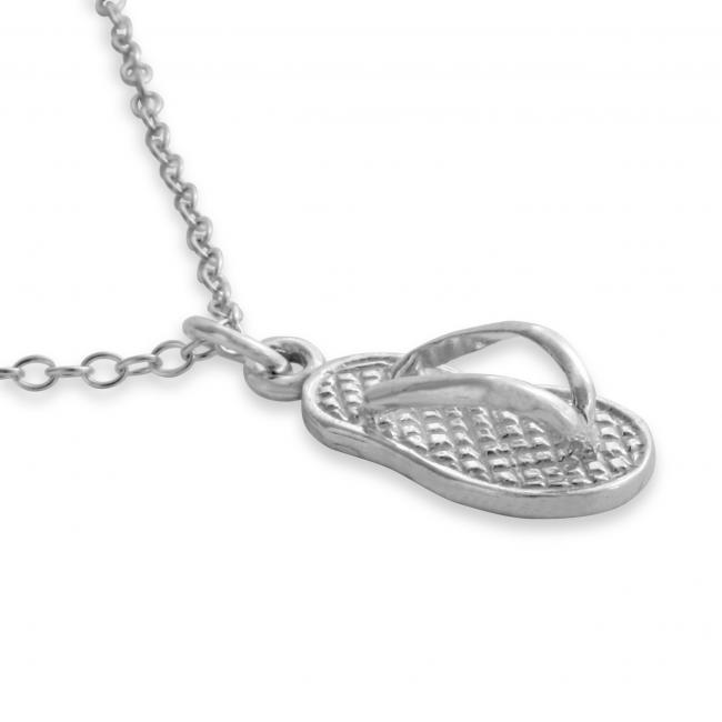 925 sterling silver necklace Tiny Flip Flop