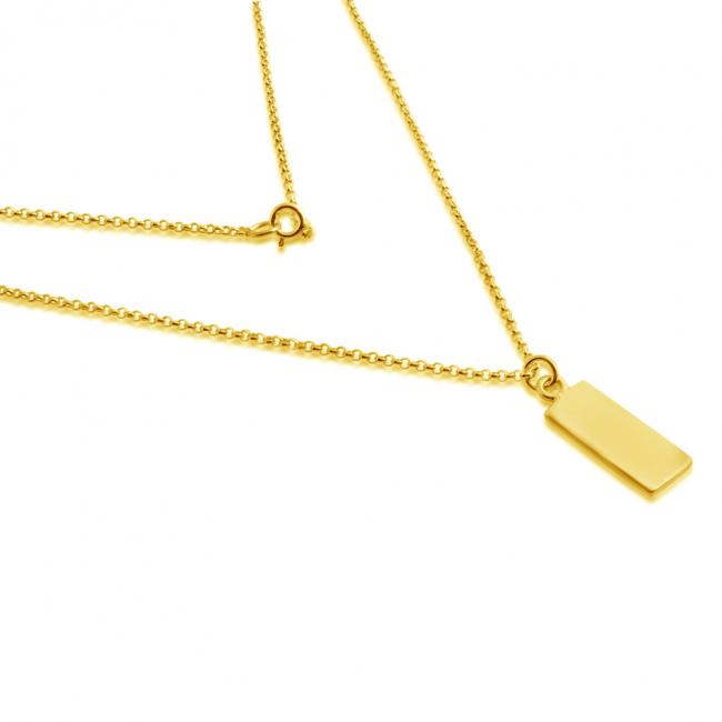 Gold plated necklace Happiness Joy Love Chinese Character Pendant