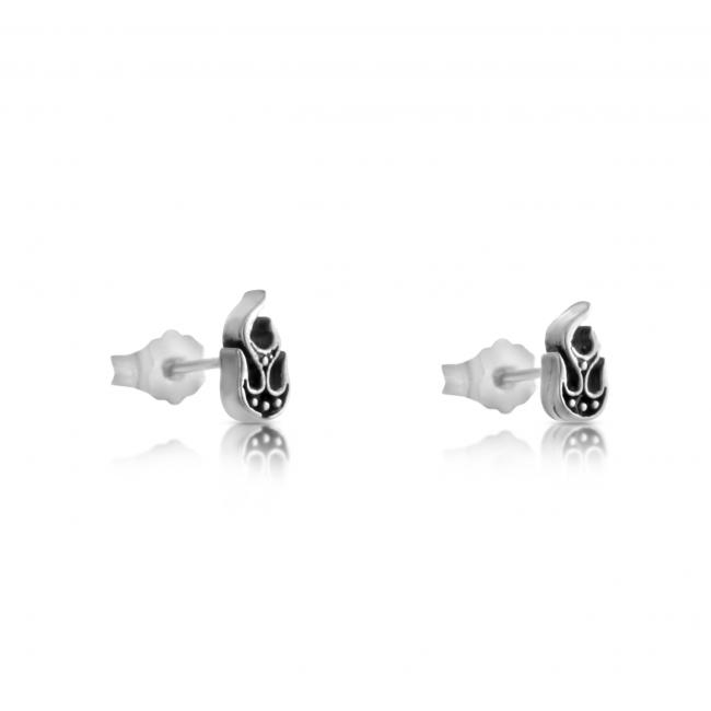 925 sterling silver earrings Stylized Flames