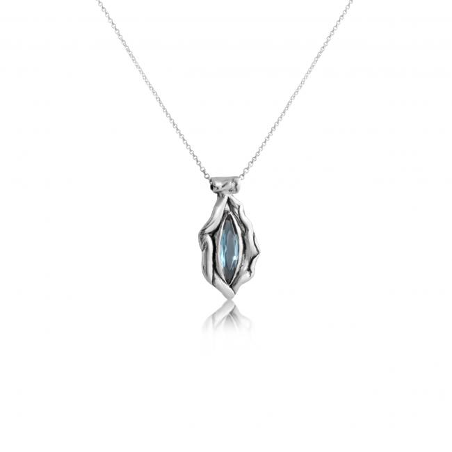925 sterling silver necklace White Marquise Shaped Cubic Zirconia