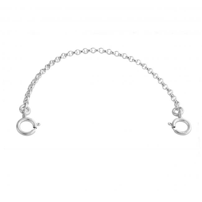 925 sterling silver safety Bracelet Safety Chain 3.0''