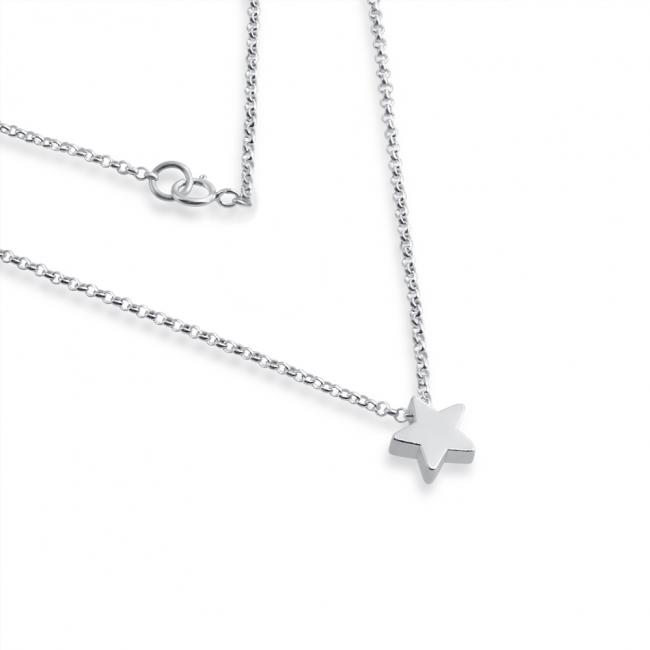 925 sterling silver necklace Initial Letter Star Personalized Symbols & Letters Serif Font