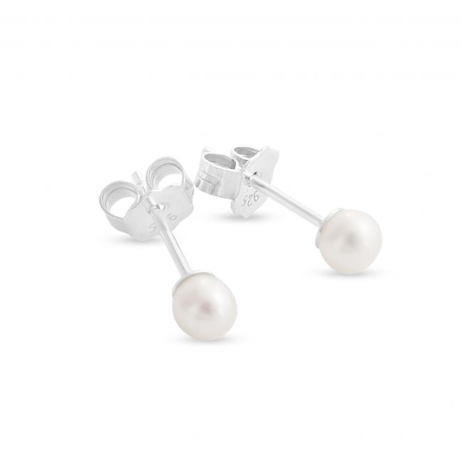925 sterling silver earrings Fresh Water Pearl Stud 3.5mm