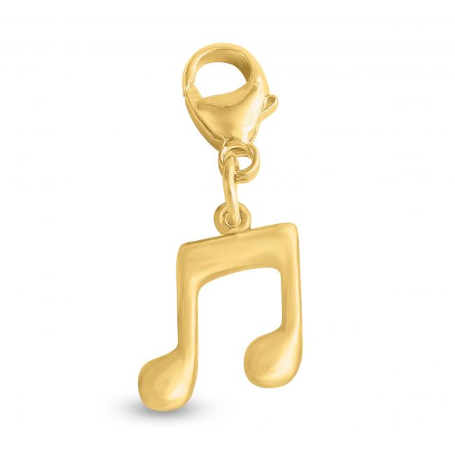 Gold plated necklace Musical Note