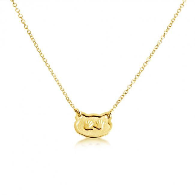 Gold plated necklace Baby Hands