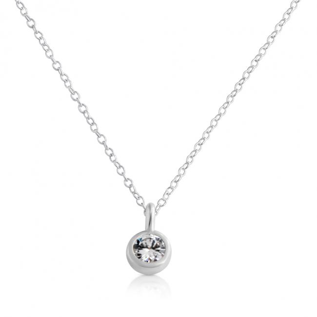 925 sterling silver necklace Cubic Zirconia