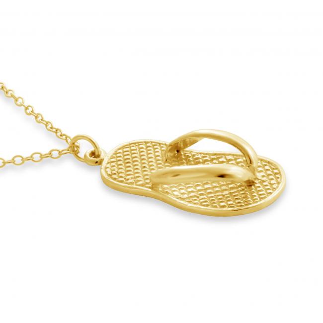 Gold plated necklace Large Flip Flop